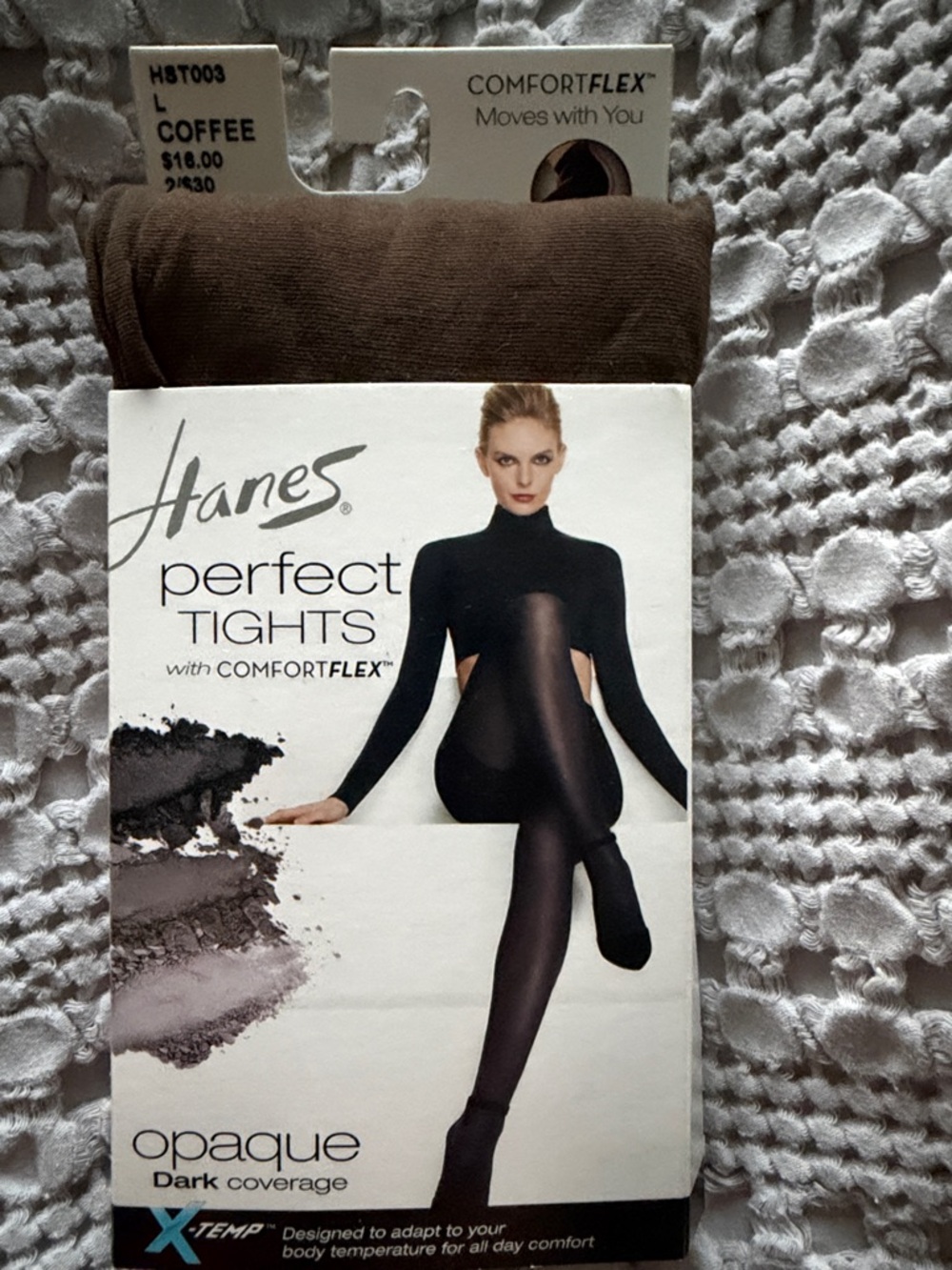 Hanes Perfect Tights in Coffee Brown Opaque